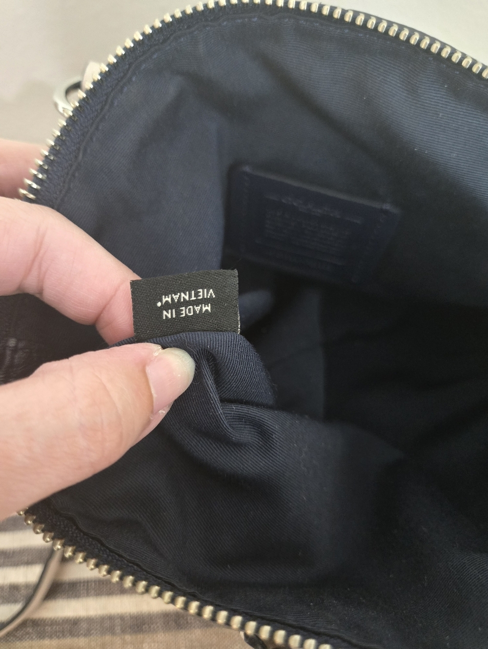 Coach Mini Kelsey Satchel in Navy Pebbled Leather F59853 - Picture 14 of 16